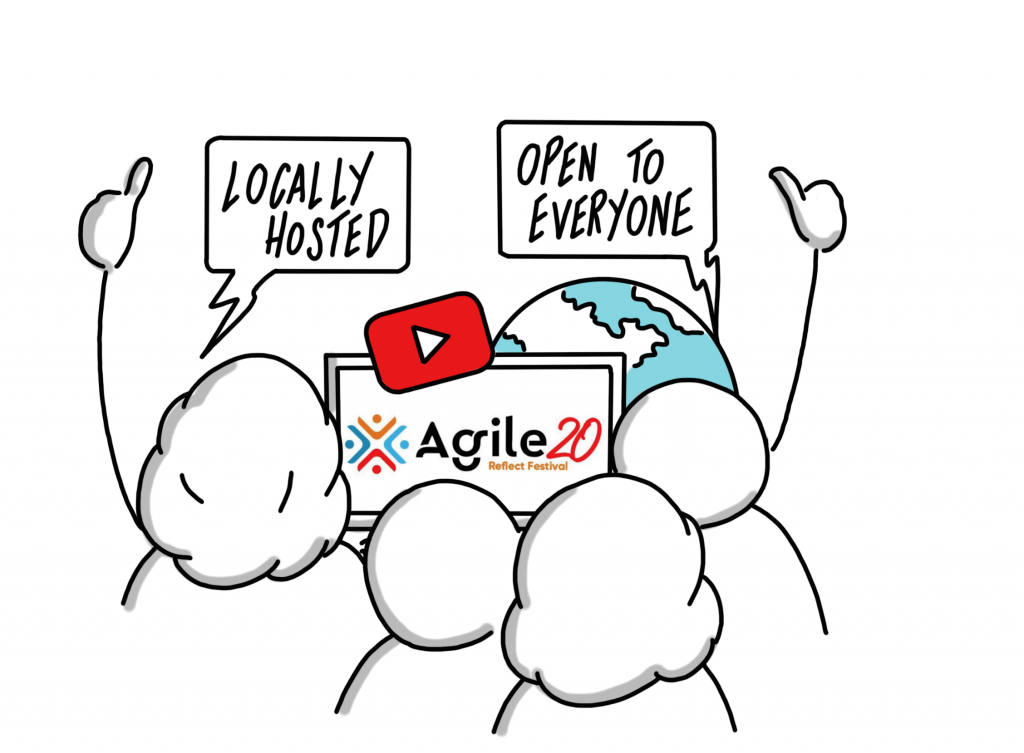 Agile20Reflect Festival Principle locally hosted free events open to everyone