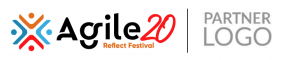Co branding dominant Agile20Reflect Festival horizontal logo usage