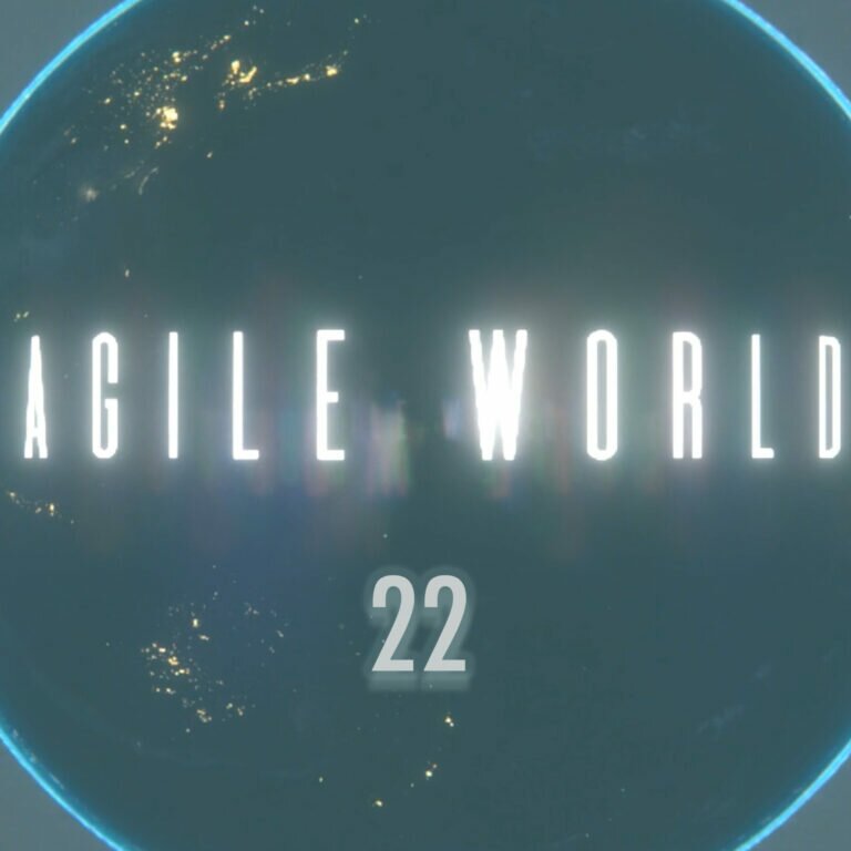 Agile World 22 with hosts Sabrina C E Bruce and Karl Smith on the Agile20Reflect Festival