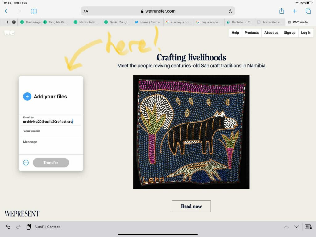 wetransfer archiving